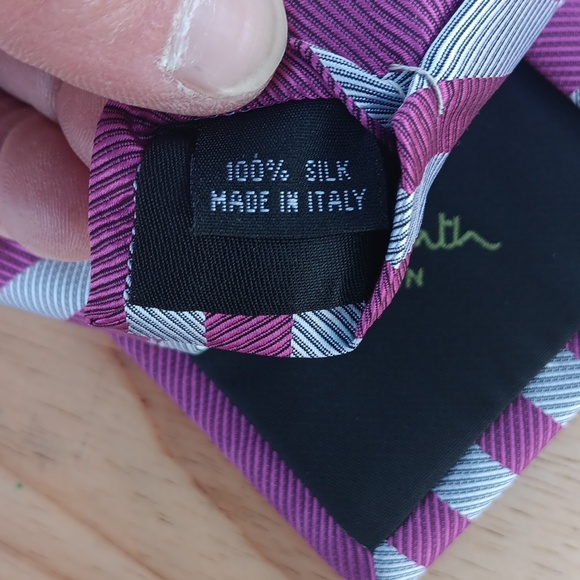 Paul Smith Purple and Silver Striped Tie - Picture 5 of 5